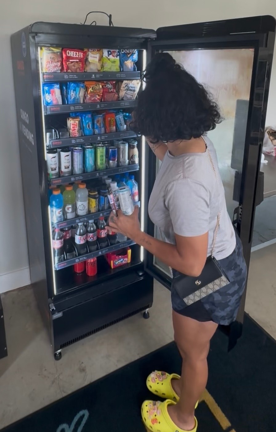 Smart Serve Vending smart cooler installed at a Houston property